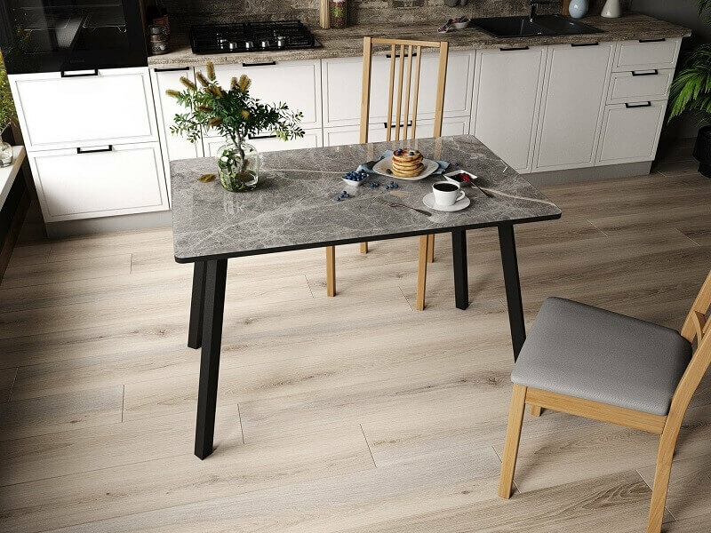 Стол Лофт 1000х600 фотопечать мрамор серый Стол Лофт 1000х600 фотопечать мрамор серый