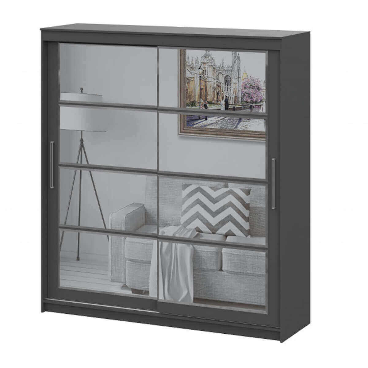 Шкаф-купе "ШКП 3" (2,0) МАКС Графит серый Шкаф-купе "ШКП 3" (2,0) МАКС Графит серый