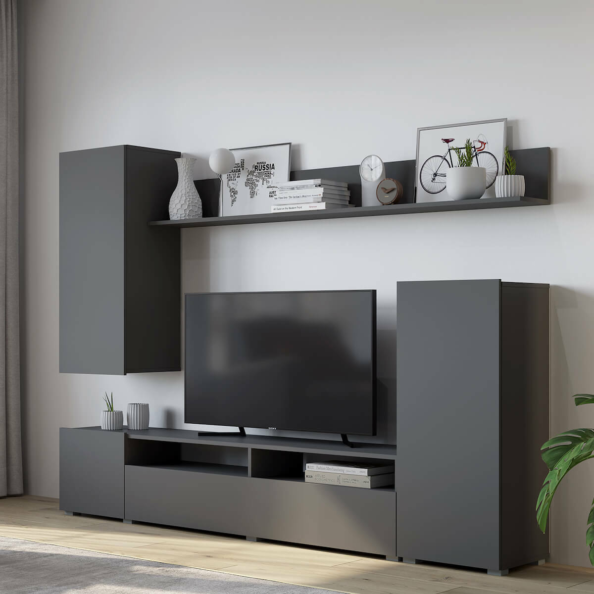 Гостиная Лира ЛДСП графит серый Гостиная Лира ЛДСП графит серый