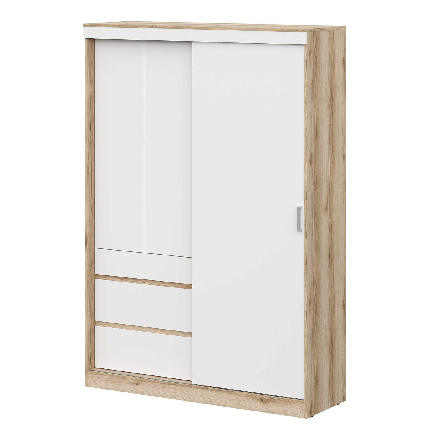 "Брауни" Шкаф-купе (1,5м) Дуб Делано/Белый "Брауни" Шкаф-купе (1,5м) Дуб Делано/Белый