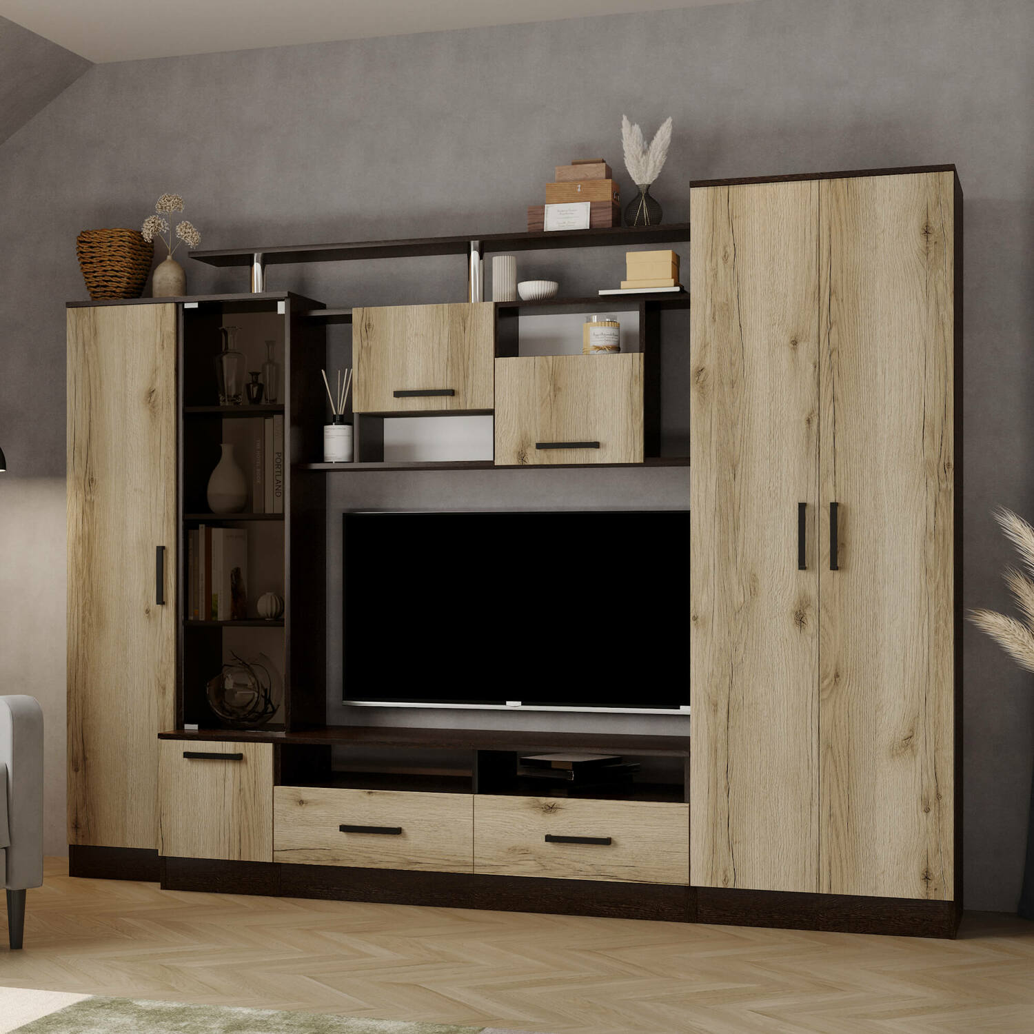 Гостиная Оскар-5 венге/дуб делано Гостиная Оскар-5 венге/дуб делано