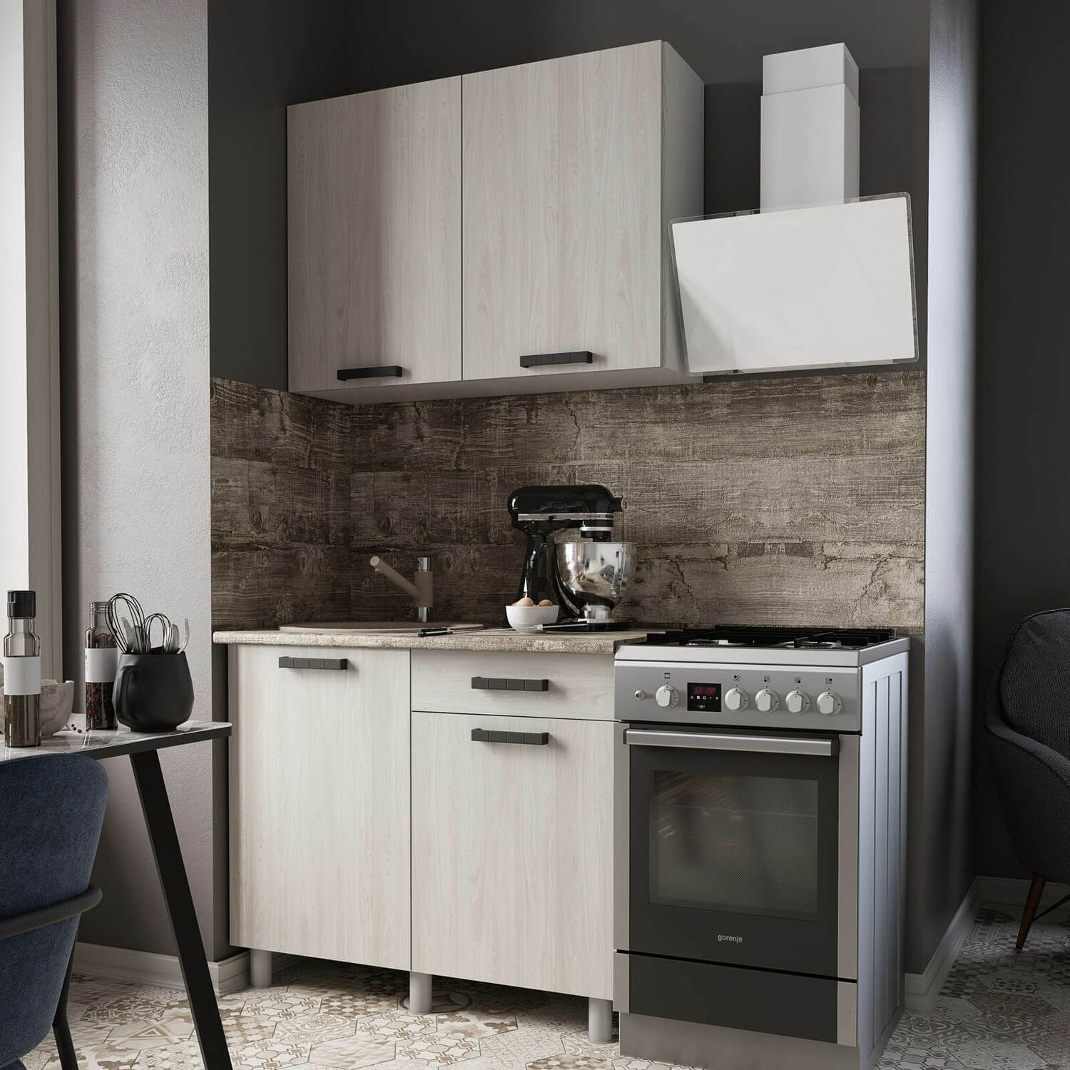 "Нагано Готовое решение" 1,0 м дуб сонома/кашемир, без столешницы