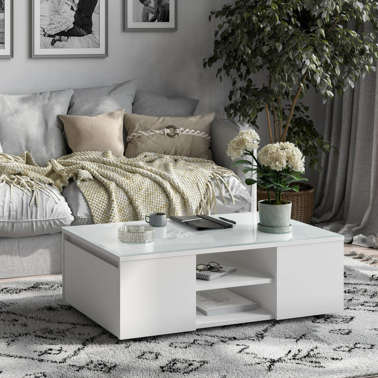 МС "Одри" Стол журнальный со стеклом серия 2