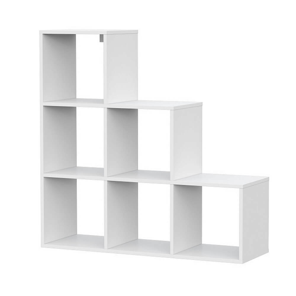 МС "Токио" Стеллаж (лесенка) Белый тесктурный